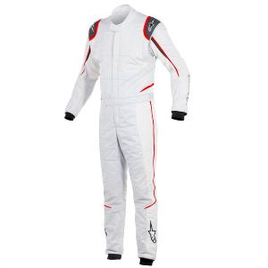 Combinaison FIA Alpinestars GP Tech LM - Blanc/Rouge