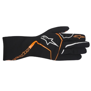 Gants Karting Alpinestars Tech-1 K Race pour enfant - Noir/Orange fluo