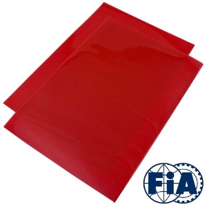 Bavettes universelles FIA 4mm (2pces) - Rouge