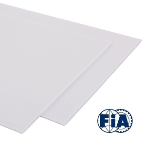 Bavettes universelles FIA 4mm (2pces) - Blanc