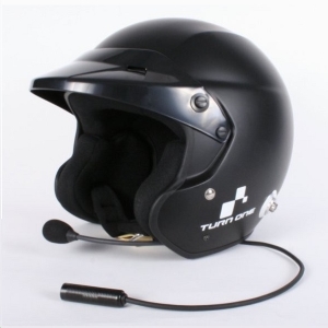 Casque FIA Turn One Jet-RS (Intercom Stilo WRC) - Noir mat