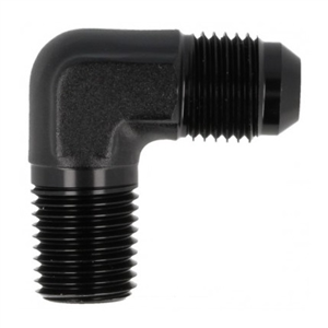 Adaptateur QSP Mâle/Mâle 90° D08 - 1/4 NPT   -   Noir