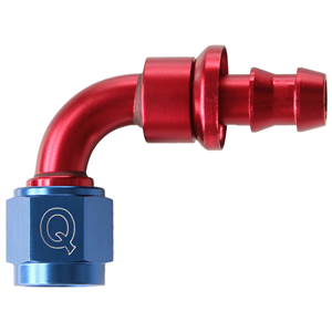 Raccord QSP Femelle 90° D04 pour durite Push-On   -   Bleu