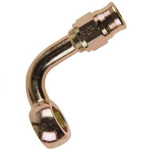 Banjo Goodridge 90° long 11,2mm pour durite D03   -   Chrome