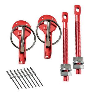 Attaches capot Dakar QSP aluminium - Rouge