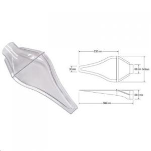 Ecope de refroidissement QSP NACA transparente 63mm - 346 x 147 x 66 mm