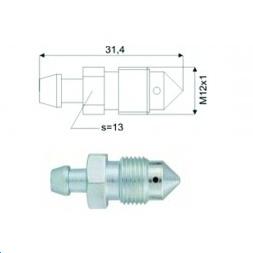 Purgeur M12 x 1   (L= 31,4mm)