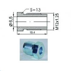 Raccord mâle M12 x 1,25   (Diam. Int= 6,5mm)