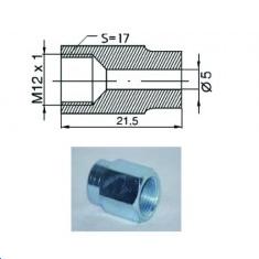 Raccord femelle M12 x 1   (Diam. Int= 5mm)