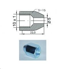 Raccord femelle M10 x 1   (Diam. Int= 5mm)