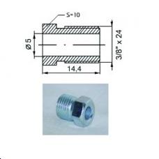 Raccord mâle 3/8''UNF   (Diam. Int= 5mm)