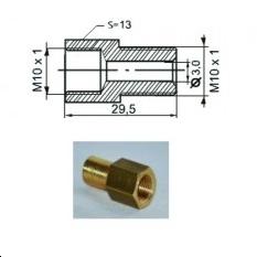 Raccord femelle M10x1 - Mâle M10x1