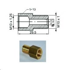 Raccord femelle M10x1,25 - Mâle M10x1