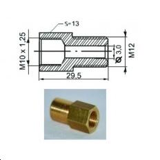 Raccord femelle M10x1,25 - Mâle M12