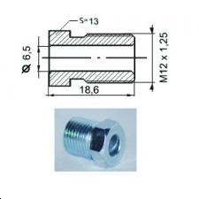 Raccord mâle M12 x 1   (Diam. Int= 6,5mm)