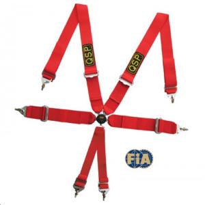 Harnais 6 points FIA QSP Pro Plus - Rouge