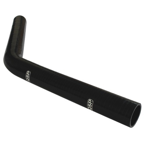 Durite silicone QSP XL coudée à 45° 28mm   -   Noir