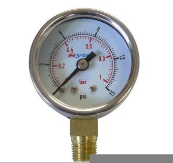 [SYTFPG001] Manomètre de pression d'essence Sytec 1/8NPT pour carburateur   0>1Bar